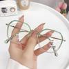 Korean Style Women's Blue Light Blocking Myopia Glasses - Slimming Frame for Computer Eye Protection