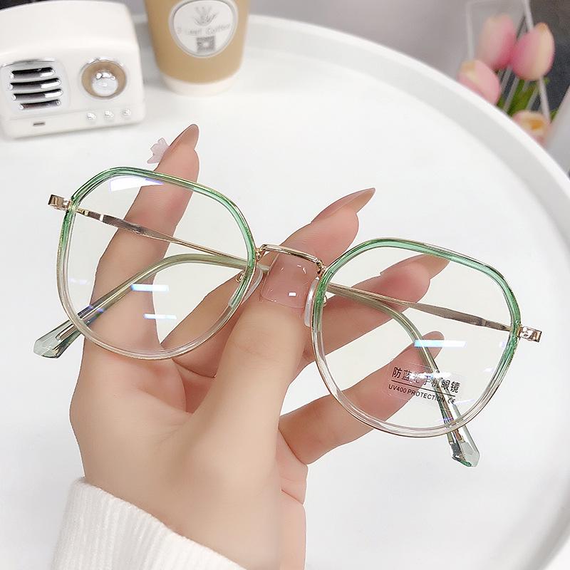 Korean Style Women's Blue Light Blocking Myopia Glasses - Slimming Frame for Computer Eye Protection