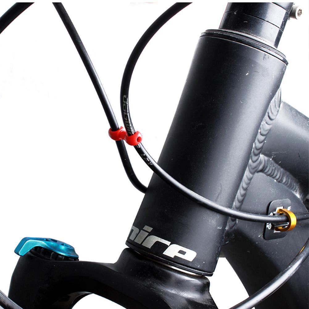10-Pack Mountain Bike Handcuff Cable Organizer S Buckle for Derailleur & Brake Oil Tube