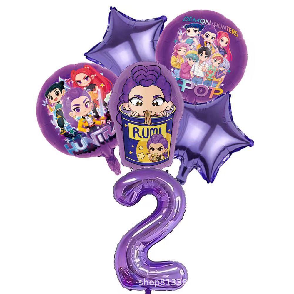High-Quality Kpop High-Quality Demon High-Quality Hunters High-Quality Number 1-9 High-Quality Foil High-Quality Balloon High-Quality Set