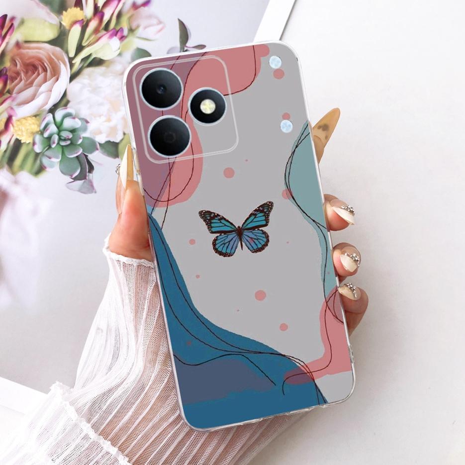 For Realme Note 80 4G Case RMX5388 Cute Cat Flowers Painted Cover Soft Silicone Case For Realme Note 80 Note80 Back Cover Fundas