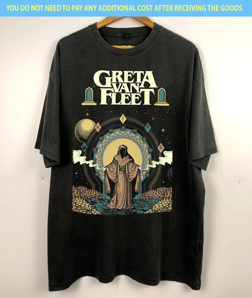 New Popular Greta Van Fleet Rock Band Cotton Black S-5XL Shirt AA531 Unisex T-Shirt L