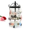 3Colors Creative 3Tiers 72Holes Rotatable Earring Organizer Display Stand Metal Jewelry Holder