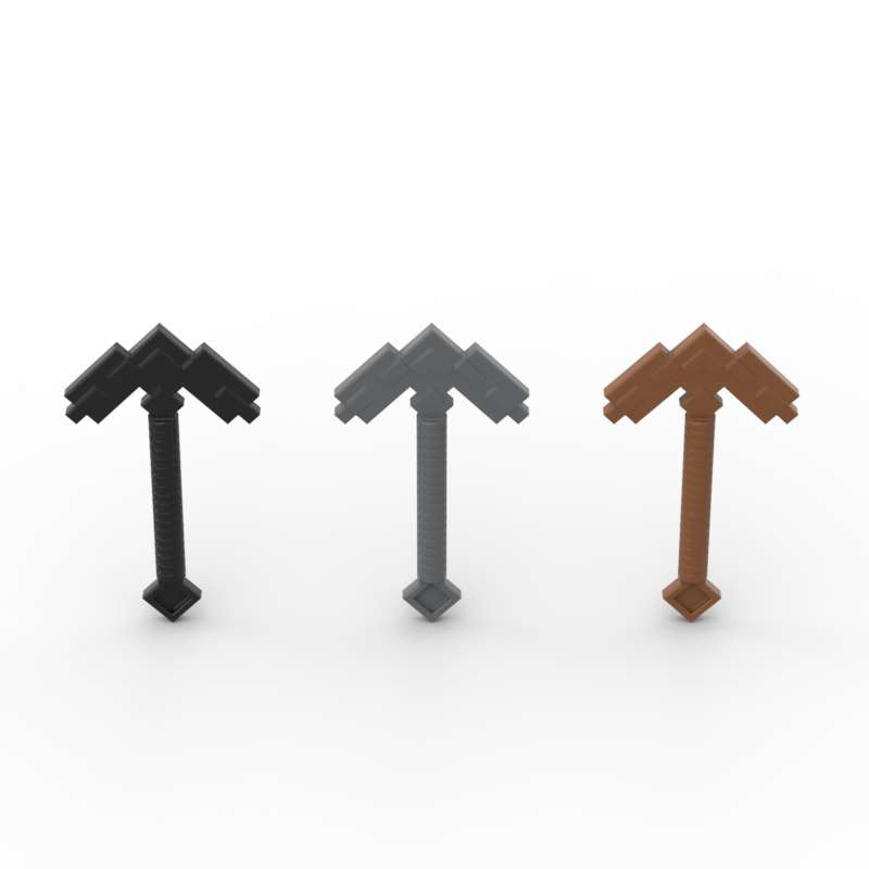Yiran Toy Unisex Kids Moc 10Pcs 18789 Utensil Pickaxe Pixelated Building Blocks Hoe Axe Kit Part Bricks Do-It-Yourself Assemble Particle Children Birthday Gifts