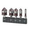 652F Precise Ground 82° Shank Countersink 5 Blade Set For Various Materials