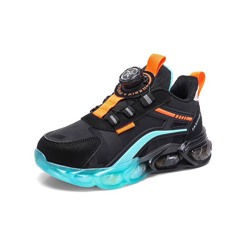 

Rotary buckle casual batch children s spring and autumn boys breathable mesh sports shoes medium and older children s shoes swirl tide spring a 39
