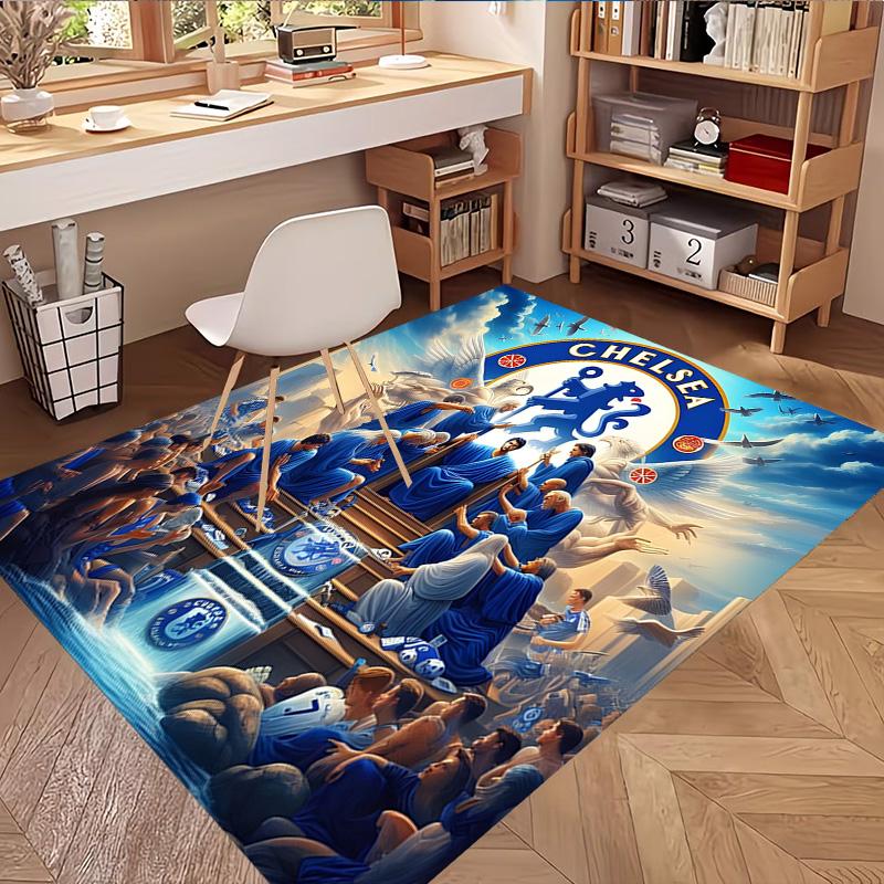 Chelsea F.C Print Rug, Washable Floor Carpet, For Entryway Dorm Laundry Room Office Study, Home Decor Birthday Christmas Gift