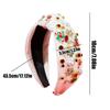 Elegant Christmas Headband Set with Christmas Tree and Pearl Imitation Retro Style Wide Knot Headband for Women