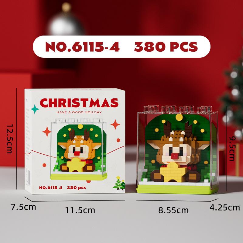 

Різдвяне снігове село, кубики, Міні-будівельні блоки, Креативні конструктори, Навчальні іграшки для дітей 10-12 років, Подарунки для дівчаток