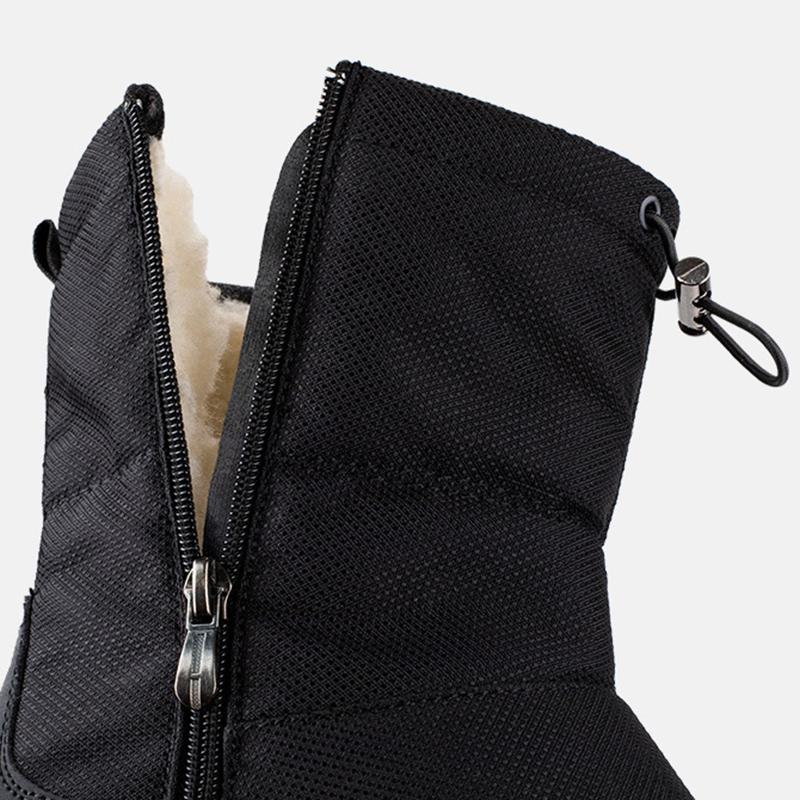Men's Winter Waterproof Non-Slip Snow Boots Plus Velvet Thick Warm Cotton Shoes