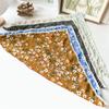 Chiffon-Stoff Dreieckiges Stirnband mit Spitze und Blumendekor als Haar-Accessoire für Damen Sommer-Quadrat-Schal Haargummi
