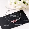 Festliche Geschenke Rosenquarz Erdbeerquarz und Klarquarz Splitter Armband Zarter Modeschmuck für Frauen Tägliches Tragen Einfaches Vielseitiges Accessoire