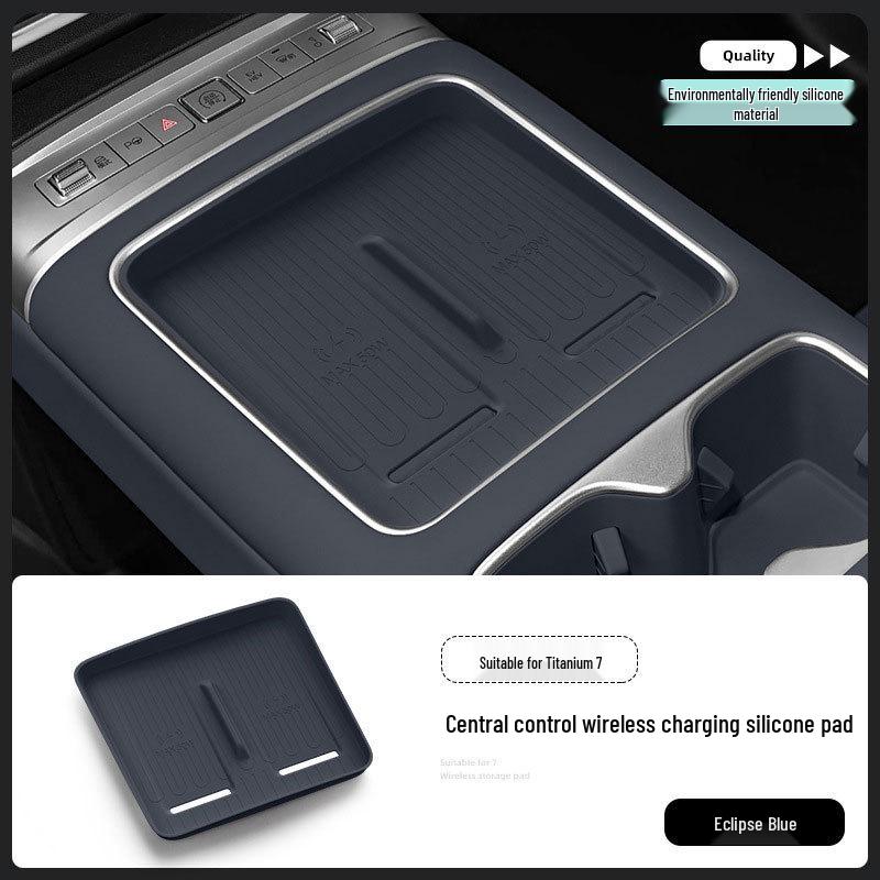 Silicone Wireless Charging Anti-slip Pad for BYD Leopard Titanium 7 Center Console Accessories
