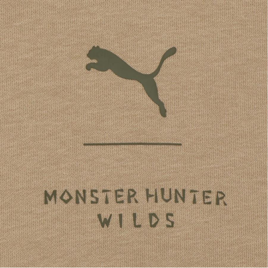 Puma X Monster Hunter Wilds Collaboration FW25 With Back Print New Egedora Pattern Loose Warm Pullover Hoodie Long Sleeve Sweatshirt 636484-55