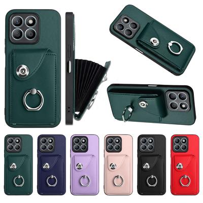 Akkordeon-Klappbrieftasche, Kartenhalter mit RFID-Abschirmmaterial, Handyhülle, Ringhalter, Lederhülle für Redmi Note13 Note12 Redmi 13C 12C 10C K60