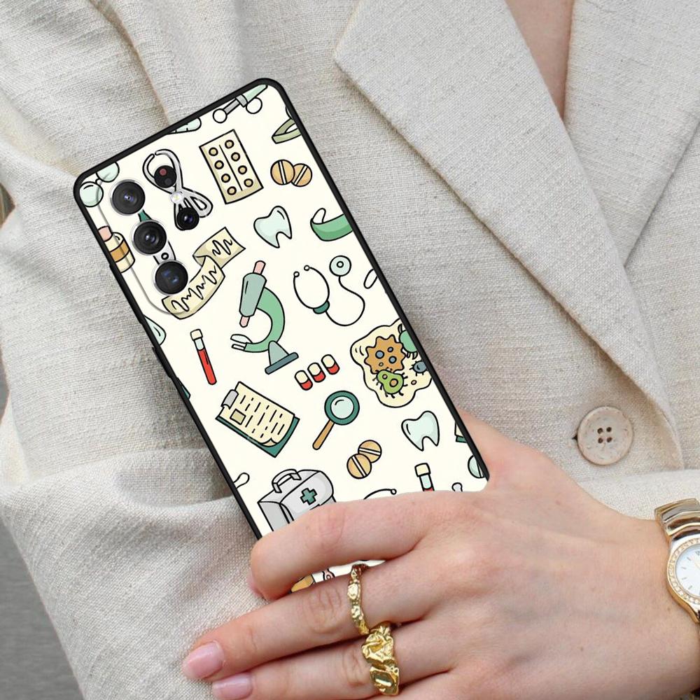 Cartoon Medicine Doctor Nurse SOFT Cell Phone Case for Samsung Galaxy S26 Ultra S25 S24 S23 S22 S21 S20 Note10 Cover