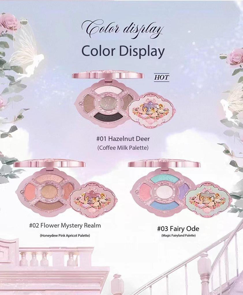 Flower Knows Midsummer Fairytales Collection Embossed Five-Color Makeup Palette