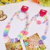 Candy Color Beads Necklace Bracelet Set Kids Jewelry Set Party Jewelry Plastic Texture Birthday Perfect for Kids Present