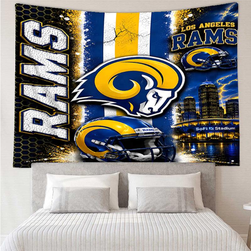 Los Angeles Rams logo Tapestry for Bedroom Aesthetic Classroom Tapestries Wall Hanging for Living Room Dorm Office,Ideal Creative Gift