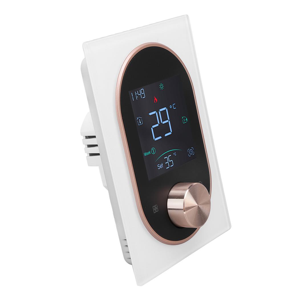Smart Color Thermostat LCD Programmable Knob Control Touchscreen Electric Heater Thermostat with