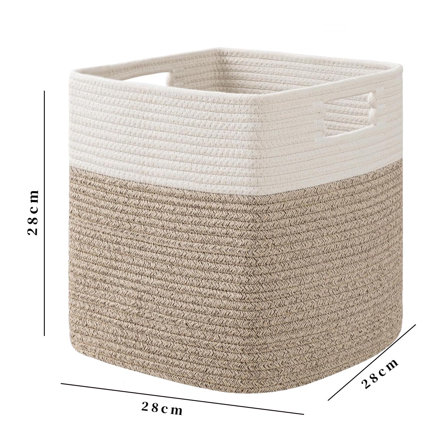 

Кошик для білизни та кошик для зберігання з плетеної бавовни великої місткості