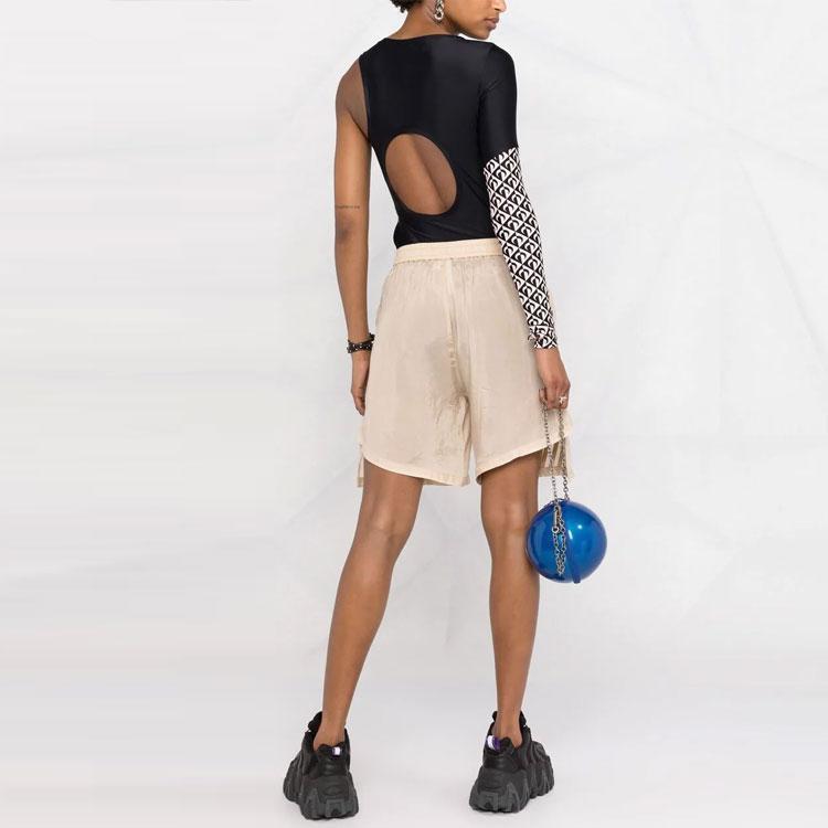 Y-3 FW21 Logo Tre Stripe Patchwork Shorts Dame Shorts Khaki GT5303