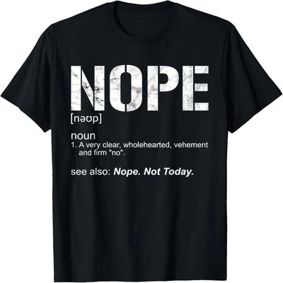 Nej Sarkastisk Ironisk Nej Inte Idag Nej Definition T-shirt