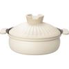Wahei Freiz Lightweight and Unbreakable Earthenware-style Tabletop Pot, 20cm, Fluororesin Coating, PFOA-free, Baked-on Finish, Compatible with IH and
