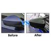 2Pcs Side Wing Mirror Cover Caps Rearview Mirror Cover Cap Carbon Fiber/Glossy Black For Mazda 3 Axela