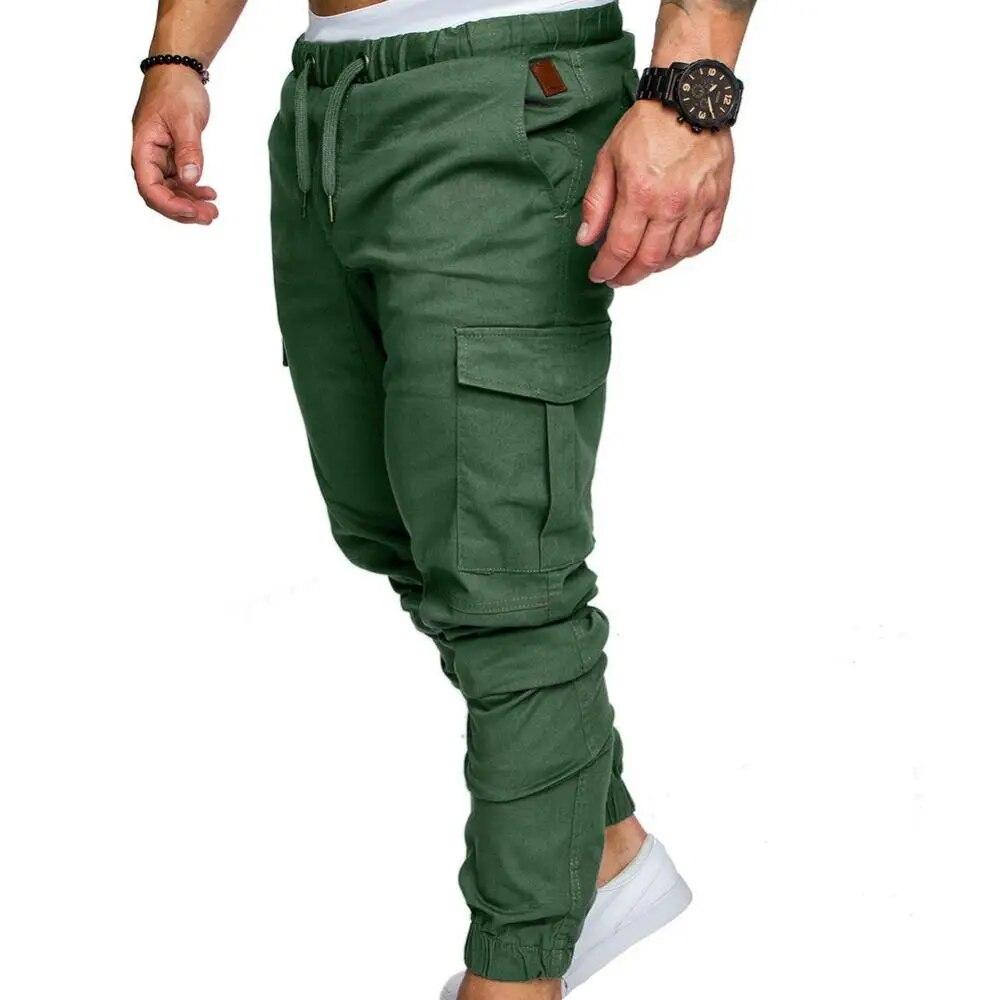 Men's Casual Jogging Pants Solid Color Pocket Pants Sports Pants Men's Trousers Street Hip Halen Jogging Pants