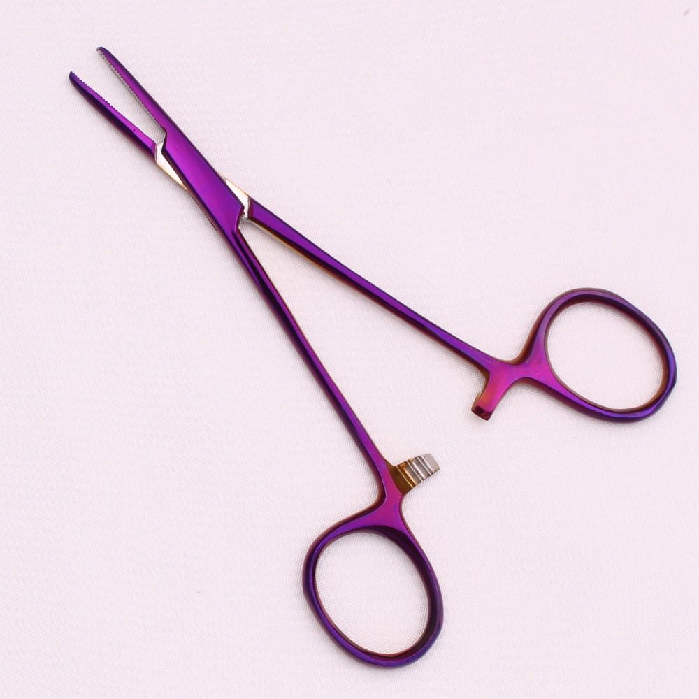 New Stainless Steel Hemostatic Forceps Straight Head Grooming Pet Ear Clamp Wound Cleaning Plucking Hair Pliers Veterinary Tools