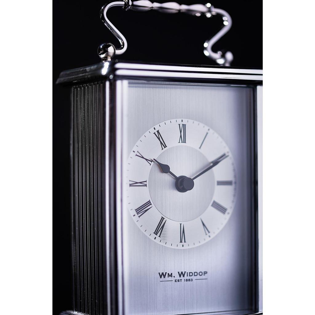 Wm Widdop Silver colour Carriage Clock