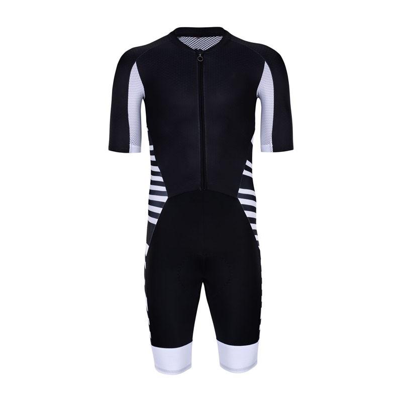 Professional Anti-UV Short Sleeves New Triathlon Printing Cycling Jerseys Suit Cycling Clothing Bib Shorts with Silicone Pad