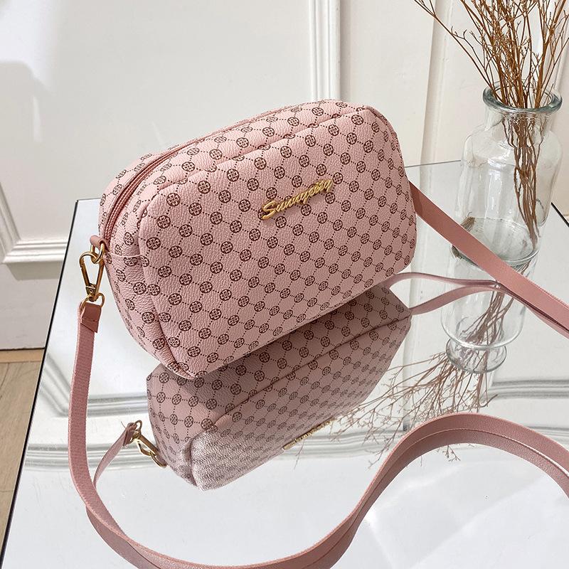 Printed Versatile Shoulder Crossbody Camera Bag Retro Elegant Women's Bag Casual Small Square Bag