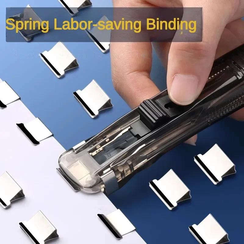 Push Clip Stapler Staple Remover Binder Push Clamp Tape Dispenser Paper Clips Office Supplies Set Desktop Stapler Stationery
