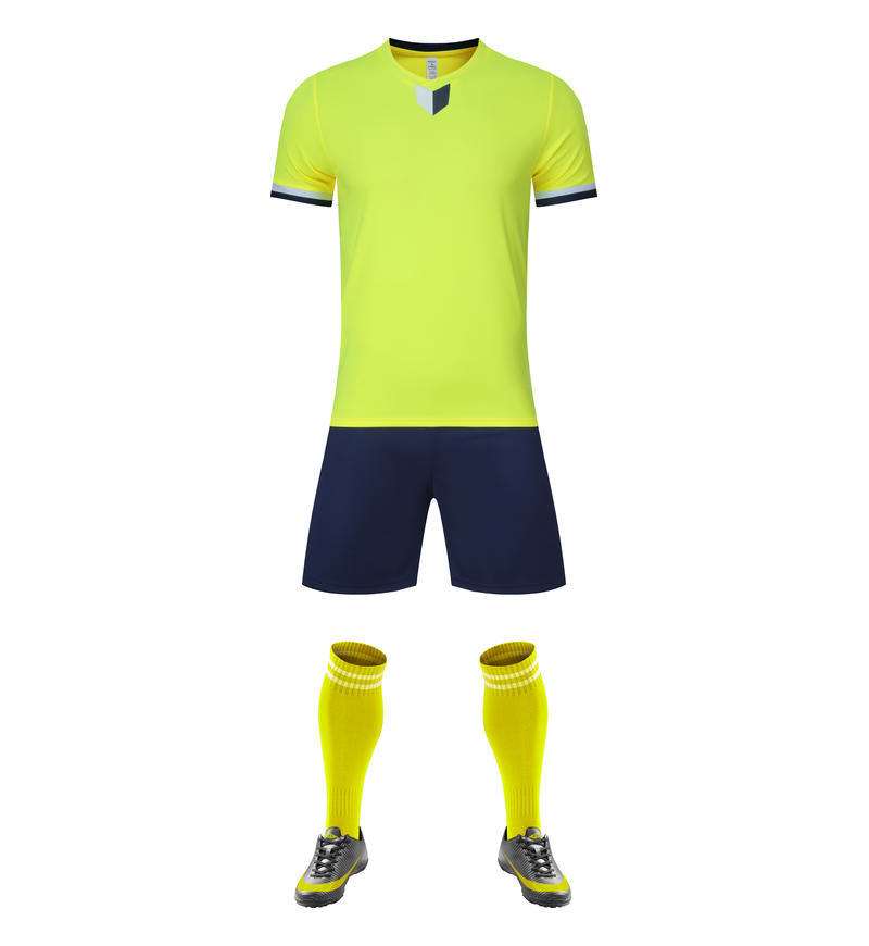 Short-Sleeved Football Jersey Set Men S And Children S Long-Sleeved Football Sports Quick-Drying Training Jersey Z107 Quick-Drying Breathable 4XS неоновый жёлтый