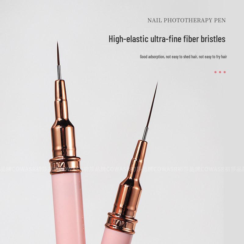 Nail Art Liner Pens - Ultra-fine Drawing Tool, 5-Piece French Brush Set with Needle Tip