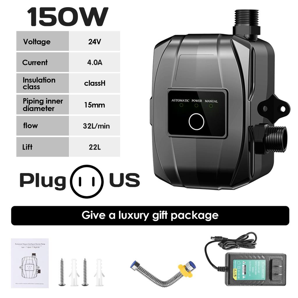 Water Pressure Booster Pumps Connector Household for Shower Kitchen Heater Solar Boost Pump Kit DC 24V 150W