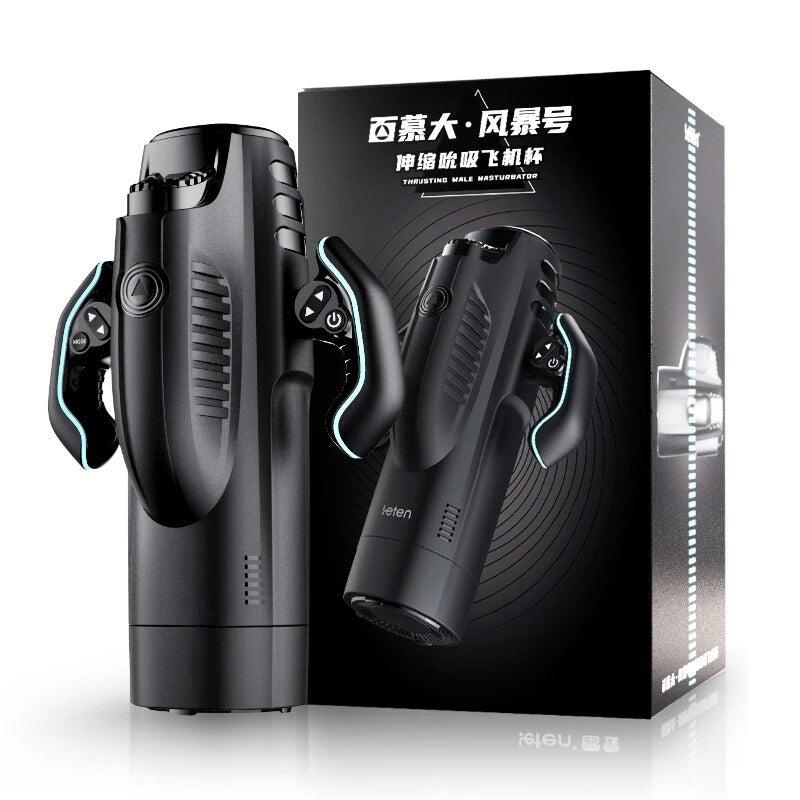 Fully Automatic Masturbator with Gamepad Powerful Vacuum Sucking Blowjob High-Speed Piston Telescopic Heating Male Masturbation