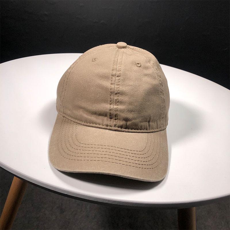 Retro washed cotton solid color baseball cap Korean version hipster street outdoor soft top cap