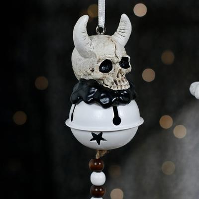 Elegantní Halloweenské dekorace - Evropský styl Strašidelná démonická větrná zvonkohra pro domácí dekoraci a večírky - Pohodlná závěsná ozdoba
