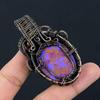 Double Tree of Life Purple Turquoise Pendant, 999 Copper Wire Wrapped Jewelry, Gemstone Jewelry Pendant, Handmade Wedding Gift Jewelry
