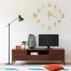 Wall Clock - vidaXL - Modern 3D Design - Golden - 100 Cm - XXL