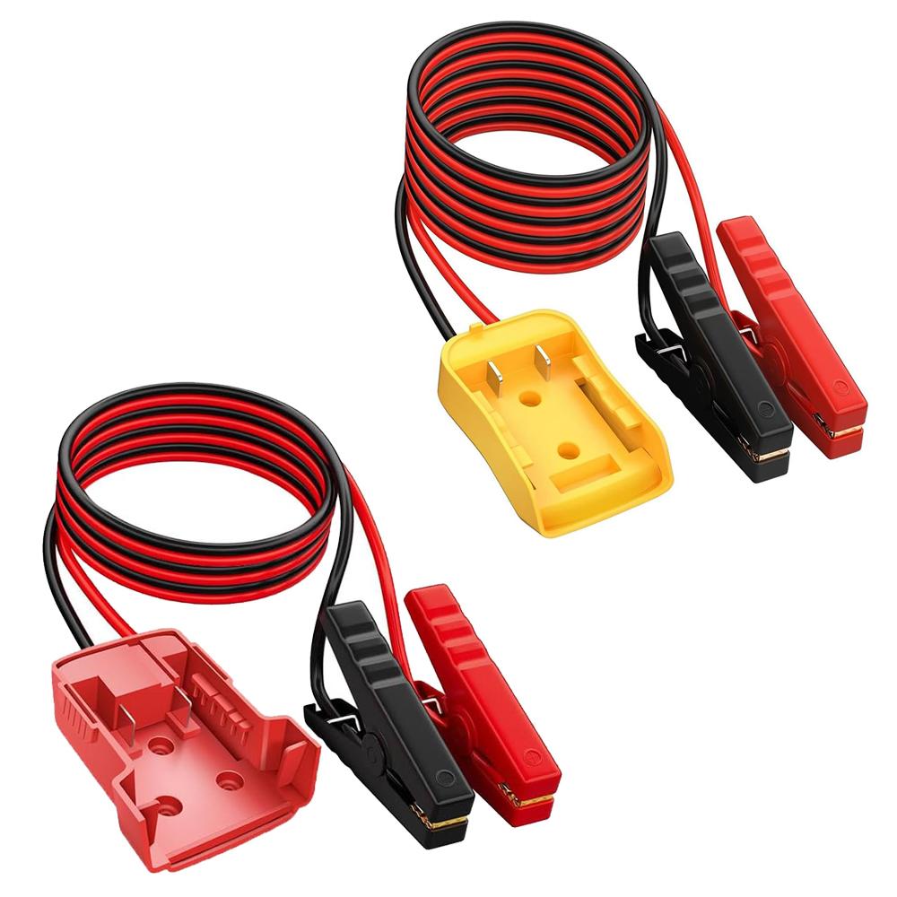 Jumper Cable Clamps Power Wheel Battery Adapter For Dewalt/Milwaukee 11V Battery Jumper Starter for Car Jump Starting 1.18FT