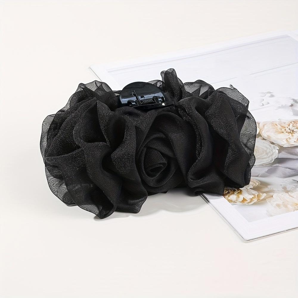 1pc Chiffon bow hair clip, back of the head, disc hair clip, large solid color hair clip, hair accessory, headband
