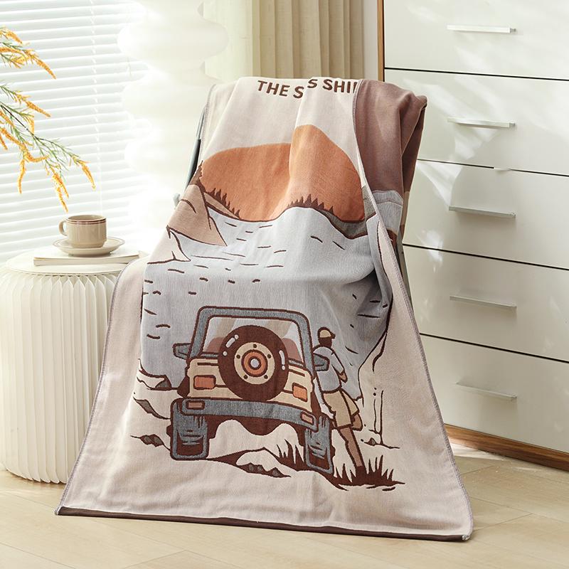 Быстросохнущее четырехслойное марлевое банное полотенце большое для взрослых утолщенное — фото 7