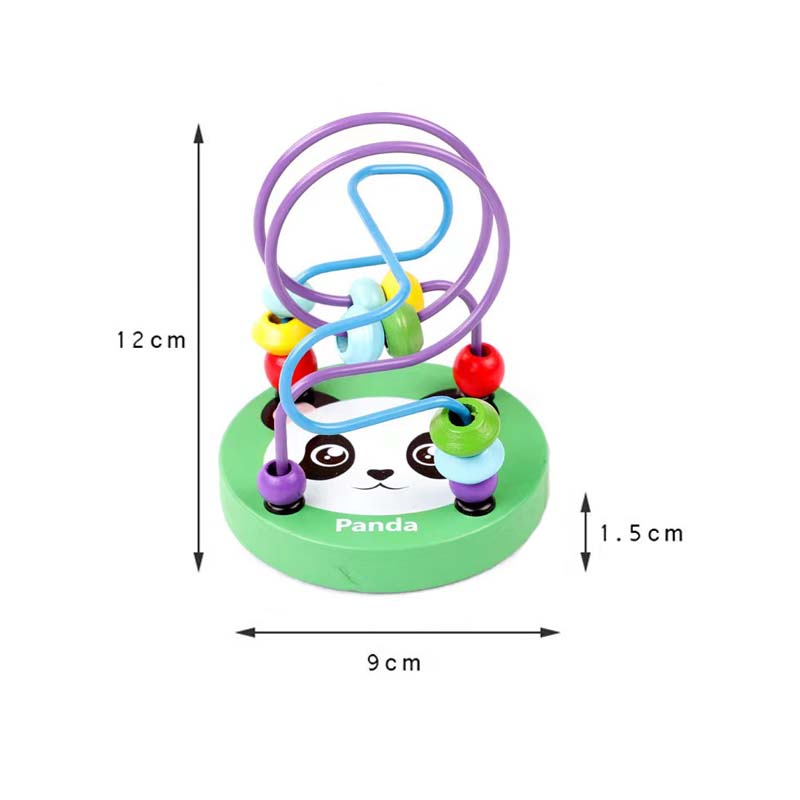 

Baby Montessori Educational Math Toy Kids Circles Bead Wire Maze Roller Coaster for Children Montessori Wooden Toys Wood Puzzles