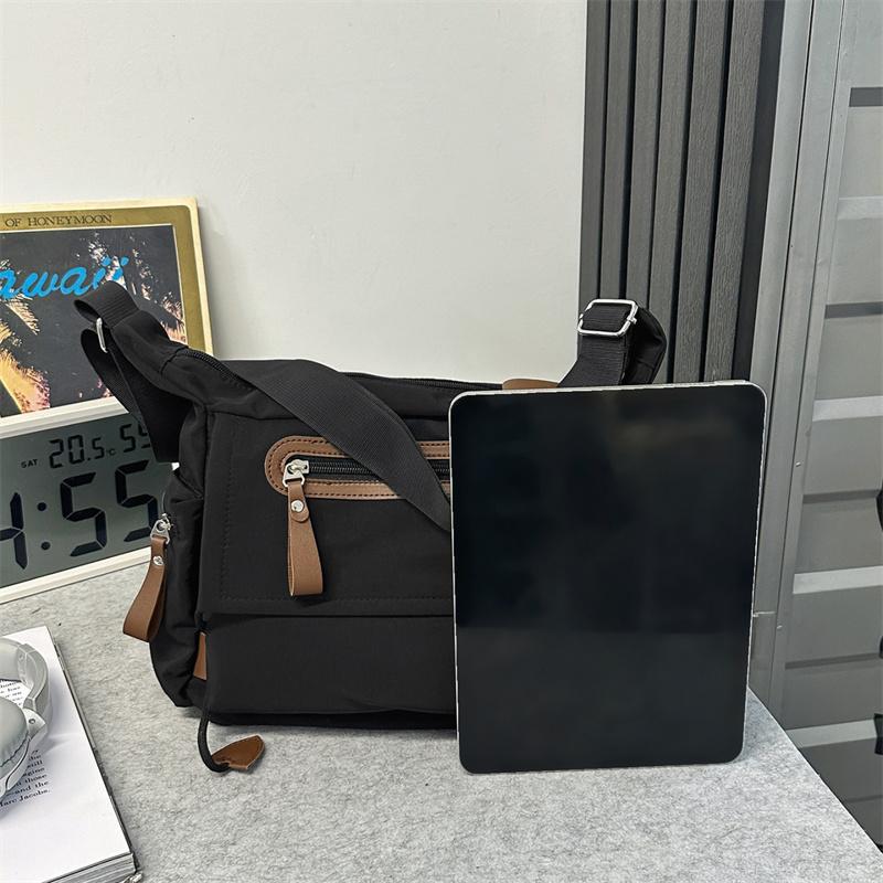 Herren Umhängetasche mit großem Fassungsvermögen Student Messenger Bag