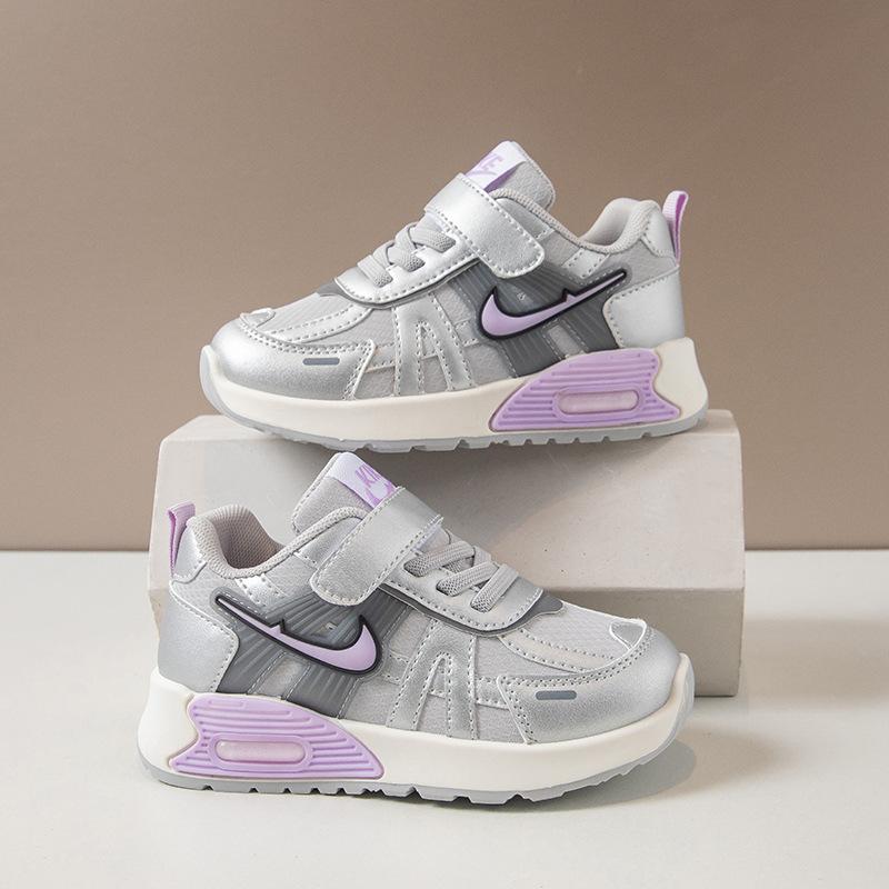 

Children s leather sneakers 2025 autumn new soft-soled lightweight non-slip fashion versatile medium and older children s casual shoes 26 yards -31 yards one hand shot 6 pairs фіолетовий