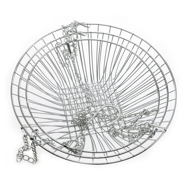 Wrought Iron Three-Tier Folding Fruit Storage Basket